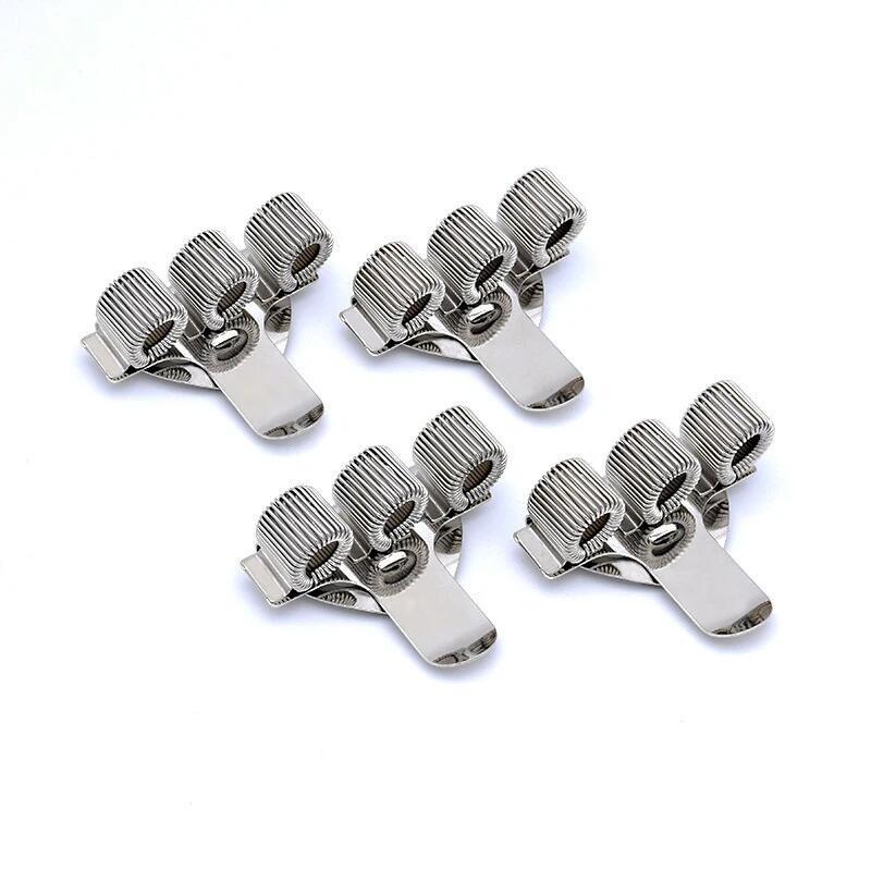 Metal Spring Pen Holder with Pocket Clip Single Double Triple Hole ...