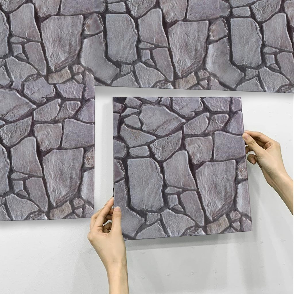 5PCS Wall Paper Dinding 3D Brick Wallpaper Stone Wall Sticker 3d ...