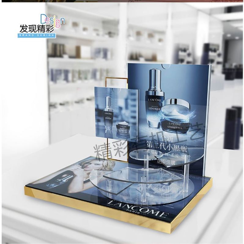Acrylic live broadcast room display rack, high transparent step beauty ...