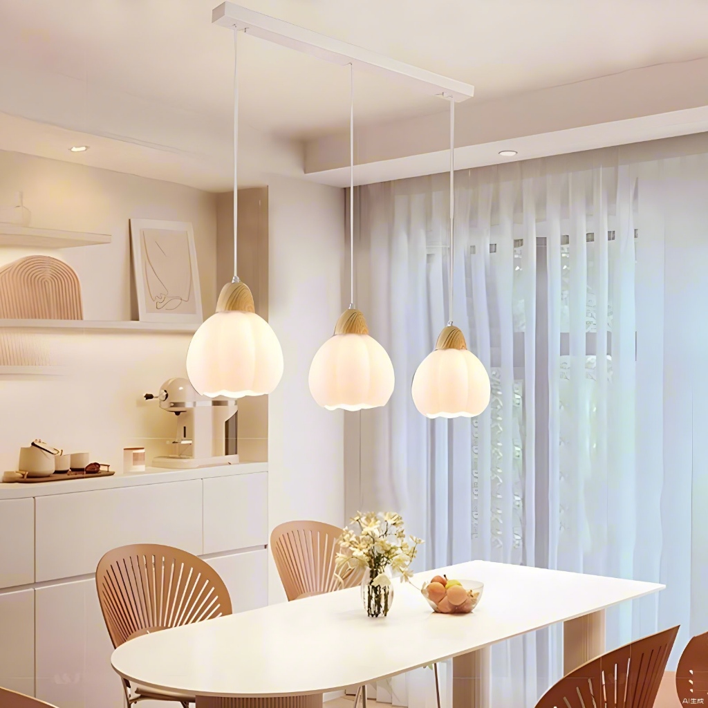 Unique Design Pumpkin Mini Chandelier Nordic Modern Pendant Light Dining Light Minimalist ...