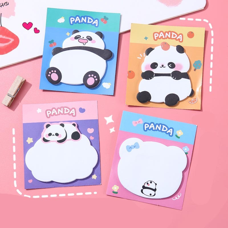 Cute Panda Memo Notes Cartoon Sticky Notes Student Message Stickers ...