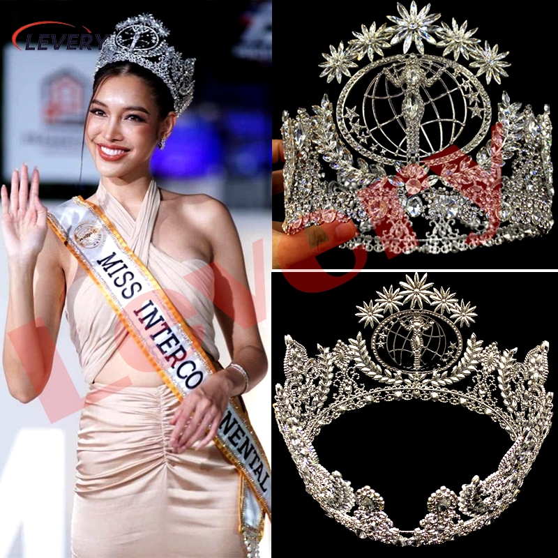 Levery Crystal Rhinestone Tiara 2023 Miss intercontinental Crown ...