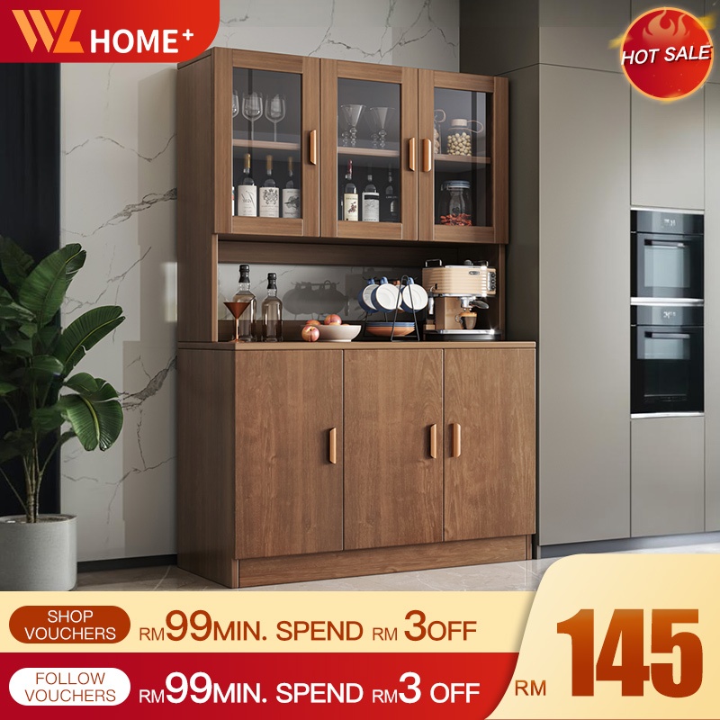 Kitchen Sideboard Multipurpose 3 Doors Storage Cabinet Almari Kecil 2 ...