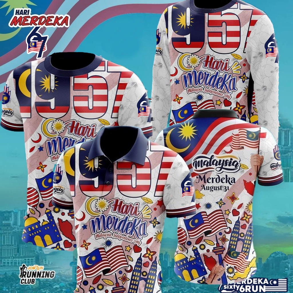 Merdeka 67 Tahun 2024 Sublimation Tshirt | Baju Merdeka 2024 MERDEKA ...