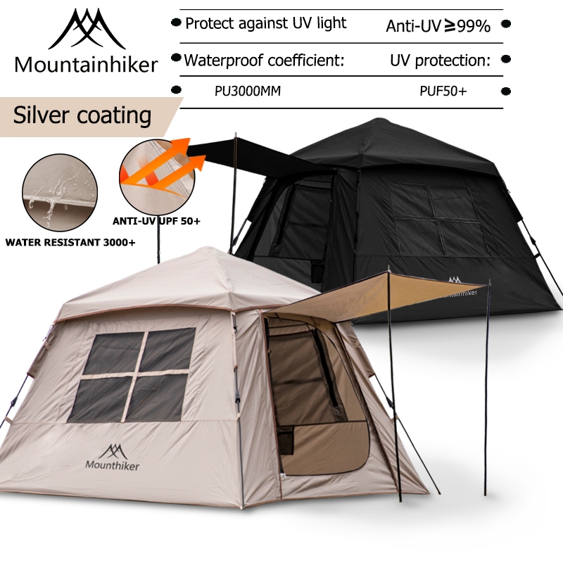 Curated visual reference: Visual Reference: Mountainhiker Khemah Camping Tent Can Accommodate 3 4 People Family