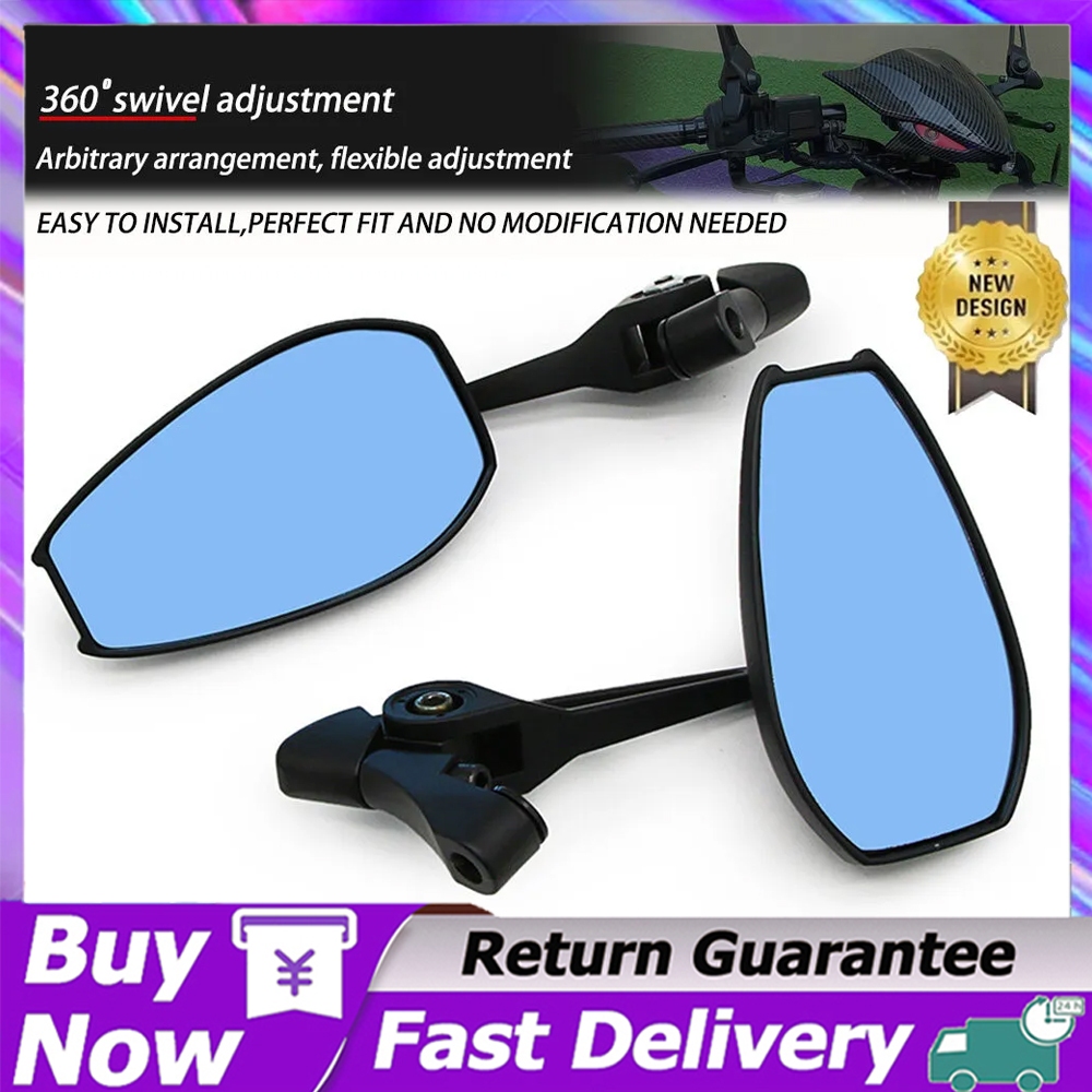 Universal Motorcycle Side Mirrors Anti Glare Rear View Mirror with 8mm ...
