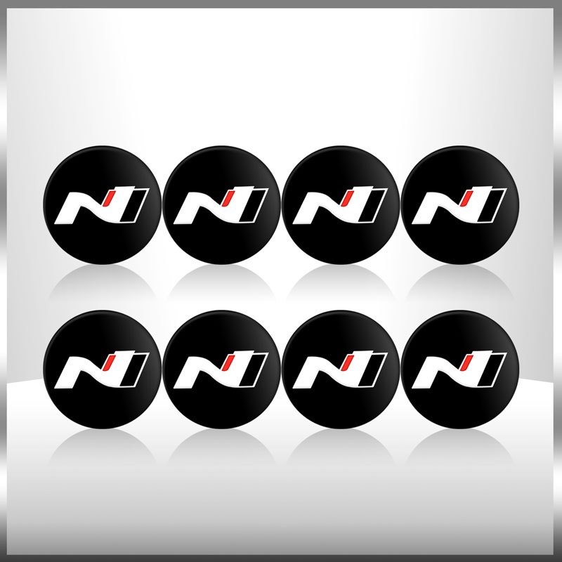 4pcs 56mm N LINE Badge Logo Car Wheel sticker Nline Badge Emblem ...