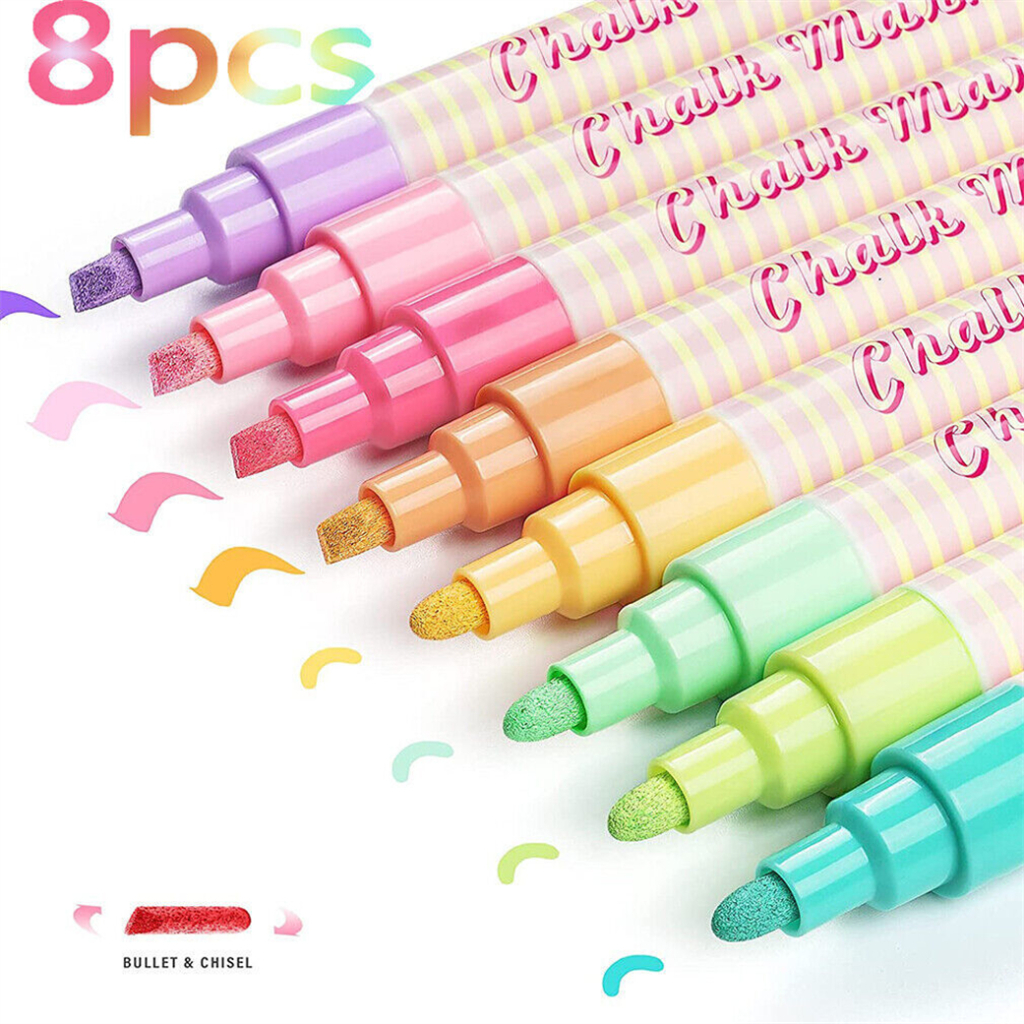 8Pcs Liquid Chalk Marker Pens Washable Blackboard Chalk Board Signs ...