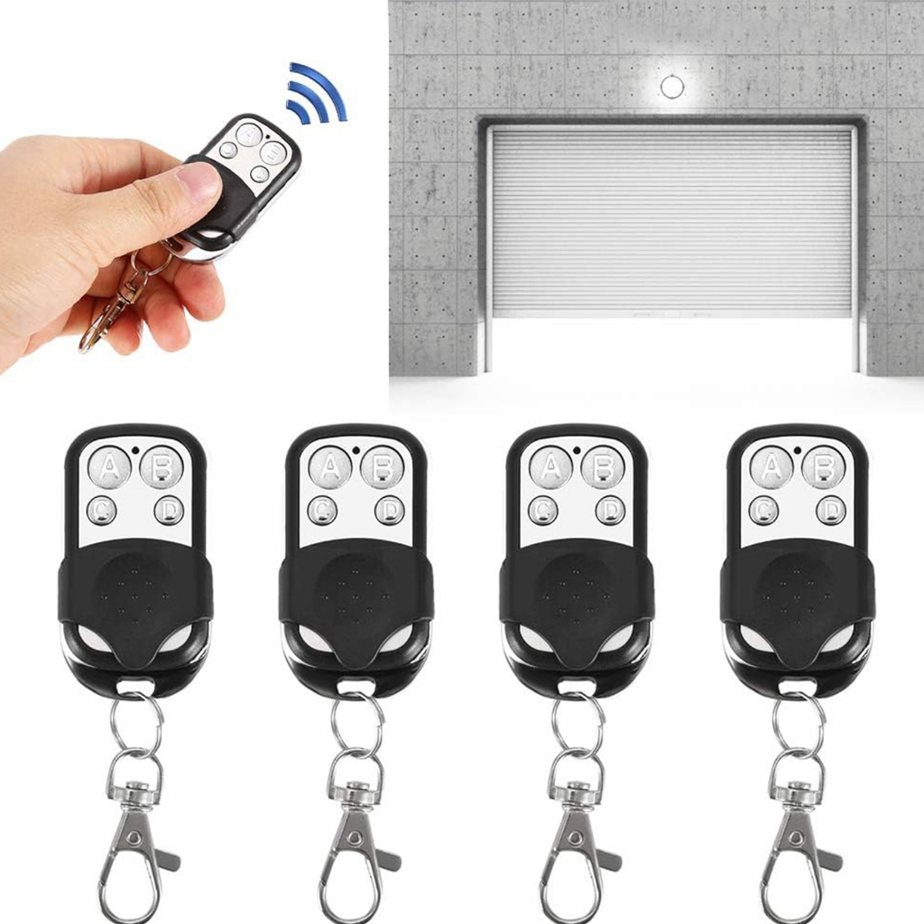 4 Buttons 433MHZ Portable Cloning Garage Door Copier Wireless Auto ...