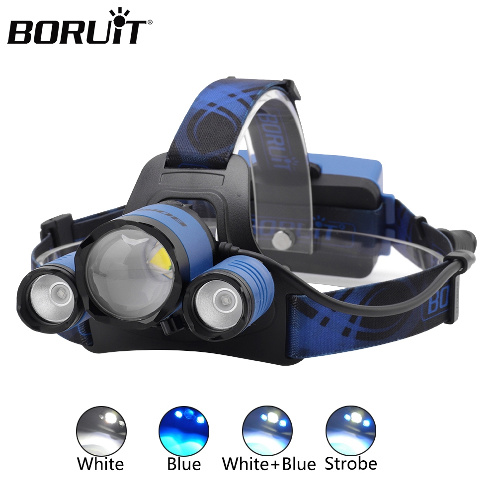 Boruit B22 Zoom Headlight Adjustable Angle Headlamp with Memory ...