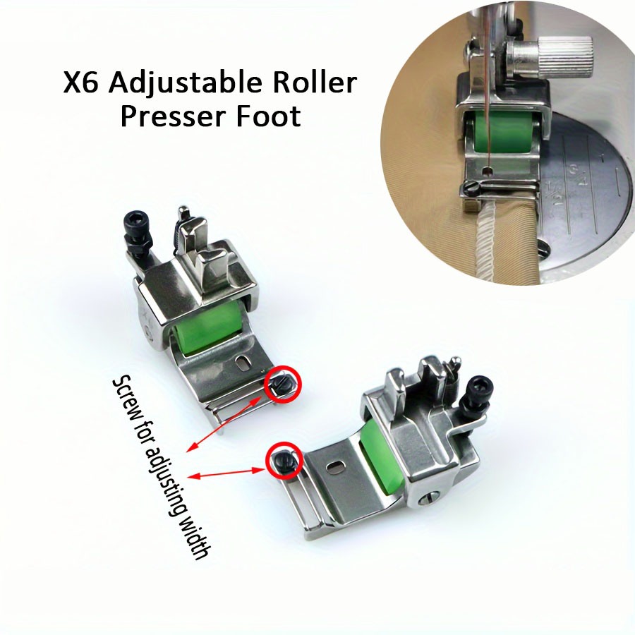 X6 Adjustable Width Roller Edge Presser Foot for Industrial Sewing ...