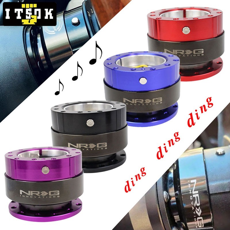 【ITSOK】Ding Sound Steering Wheel Quick Release Hub Adapter Snap Off