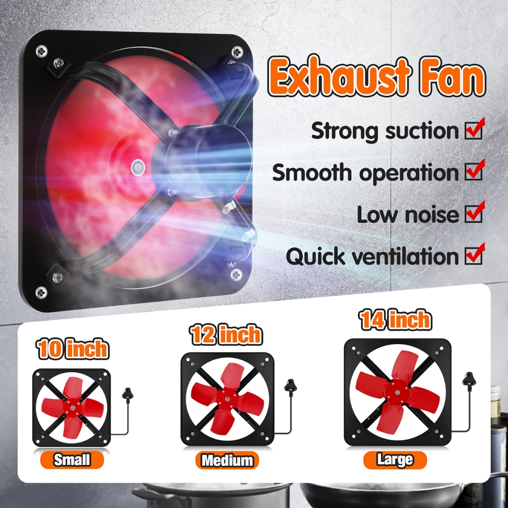 exhaust fan 1014 inch Wall Type Light Duty Industrial kitchen