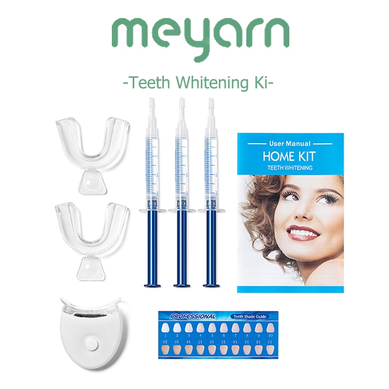 Teeth Whitening Kit With LED Light Mouth Trays And Teeth Whitening Gel ...