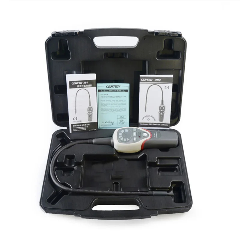 CENTER-384 Portable Gas Leak Detector – 5% Hydrogen + 95% Nitrogen, Digital Tester With Semiconductor Sensor For Refrigeration & AC Systems
