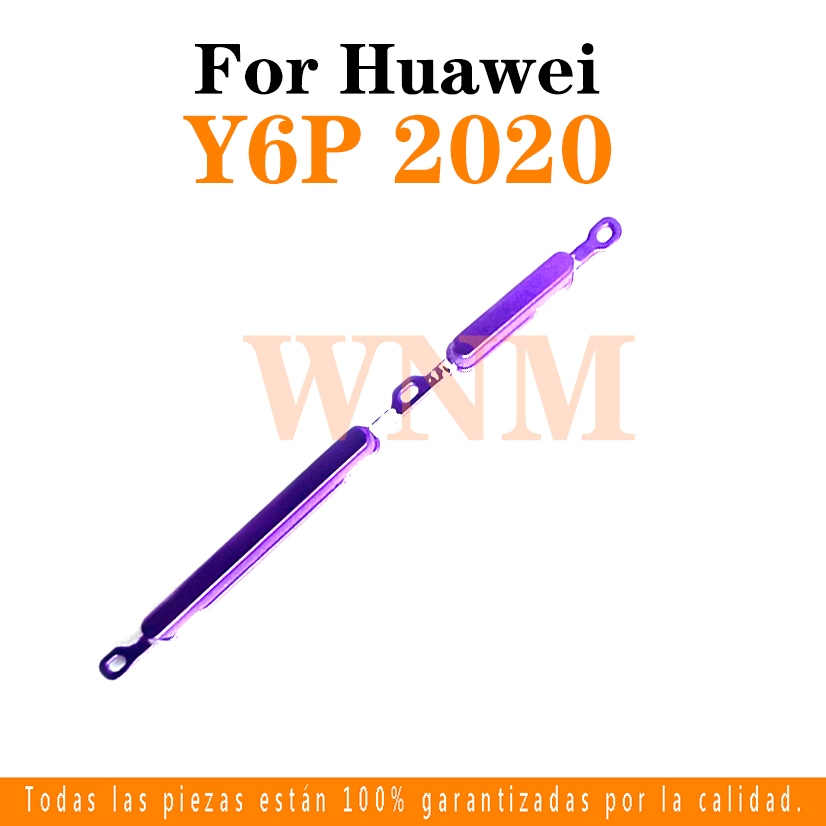 Nastro Flessibile Con Pulsante E Sensore Di Impronte Per Huawei Y6P 2020, Ricambio Posteriore Nero
