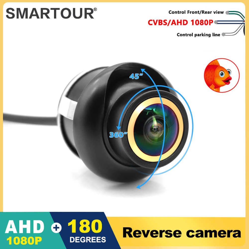 Smartour AHD 1920x1080P 4K CVBS Car Rear View Camera 180 Degree Golden ...