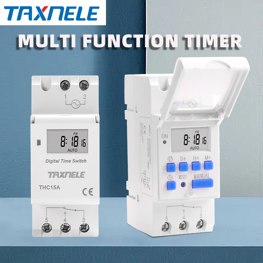 TAXNELE Electronic Weekly 7 Days Programmable Digital Timer switch ...