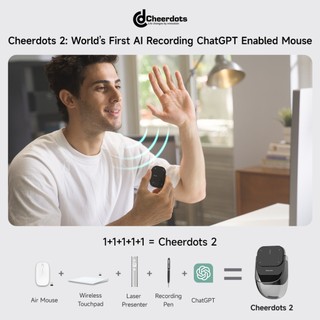 Cheerdots 2 Air Mouse Portable Smart Wireless Presentation Remote ...