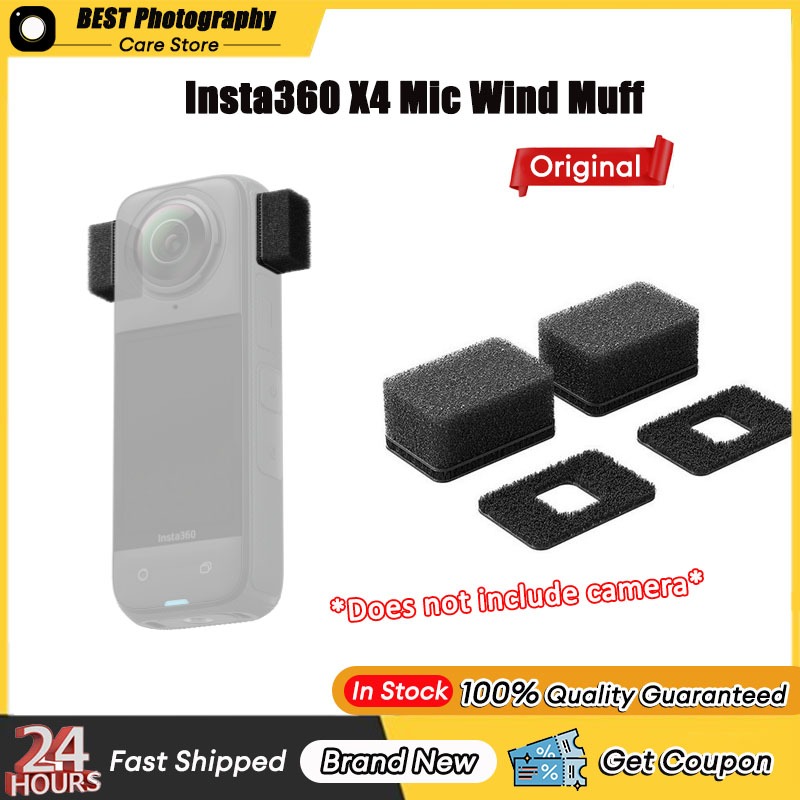 【STOCK】Original Insta360 X4 Mic Wind Muff (High-quality acoustic foam ...