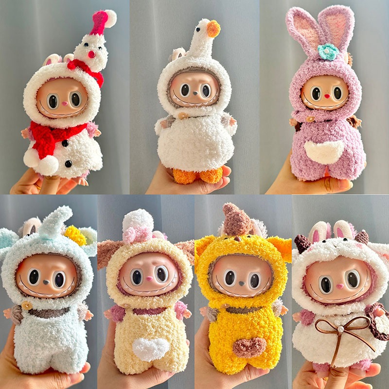 Labubu Suit Clothes Handmade Baby Elephant Bunny Overalls Suit (Only ...