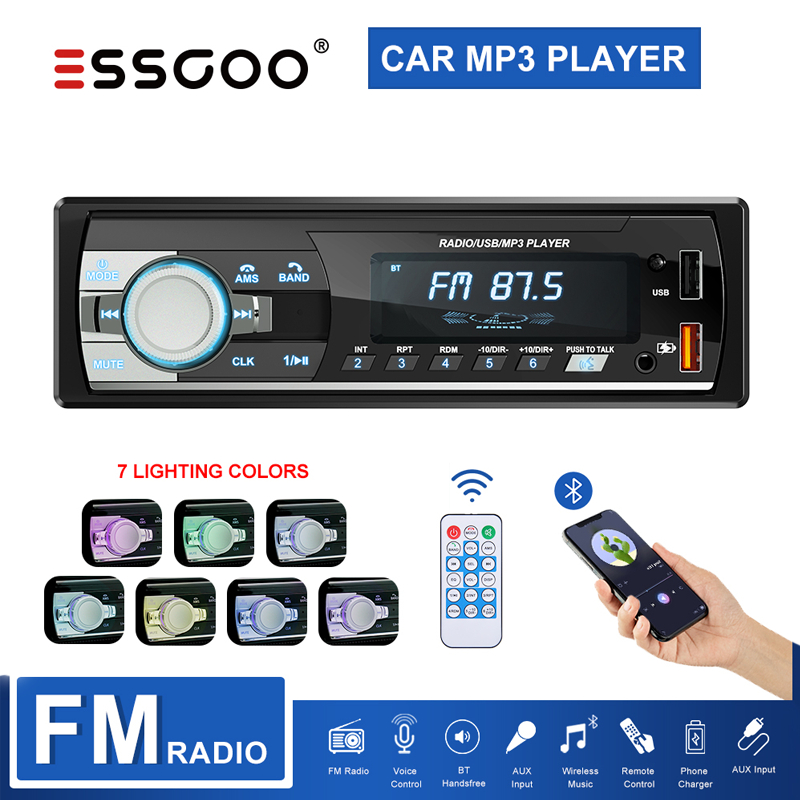 HOT Radio MP3 BLUETOOTH Stereo Car Radio FM Aux Input Receiver SD USB