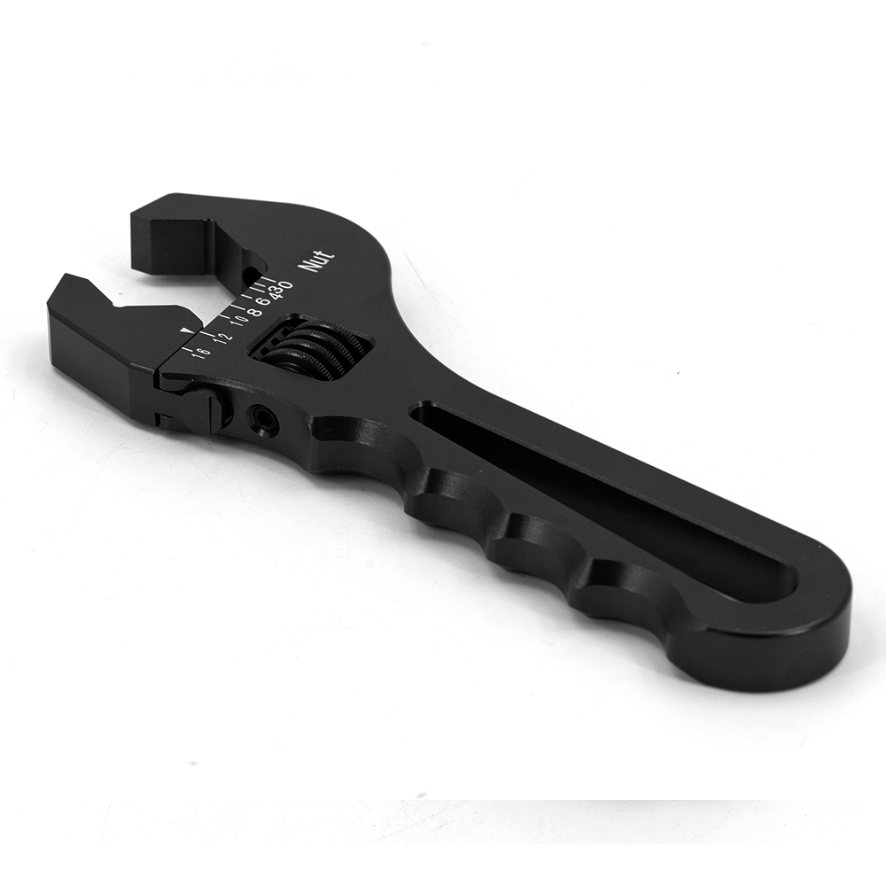 Adjustable Wrench Adjustable AN Wrench Tool For Hose End Fittings 3an To 16an Aluminum Black Size M 851814