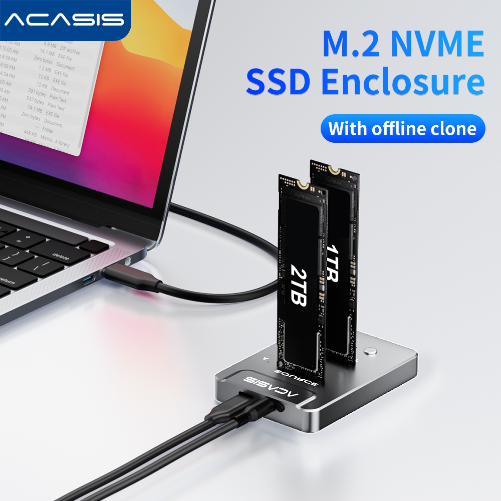 Acasis Typec Usb Gpbs To Nvme Dual Bay Nvme Docking Station For M