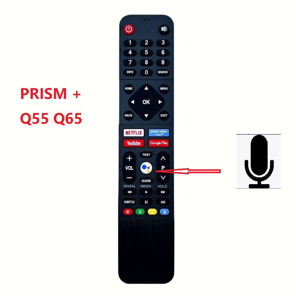 New REMOTE CONTROL FOR PRISM + Q55 Q65 E55 4K Android TV voice function ...