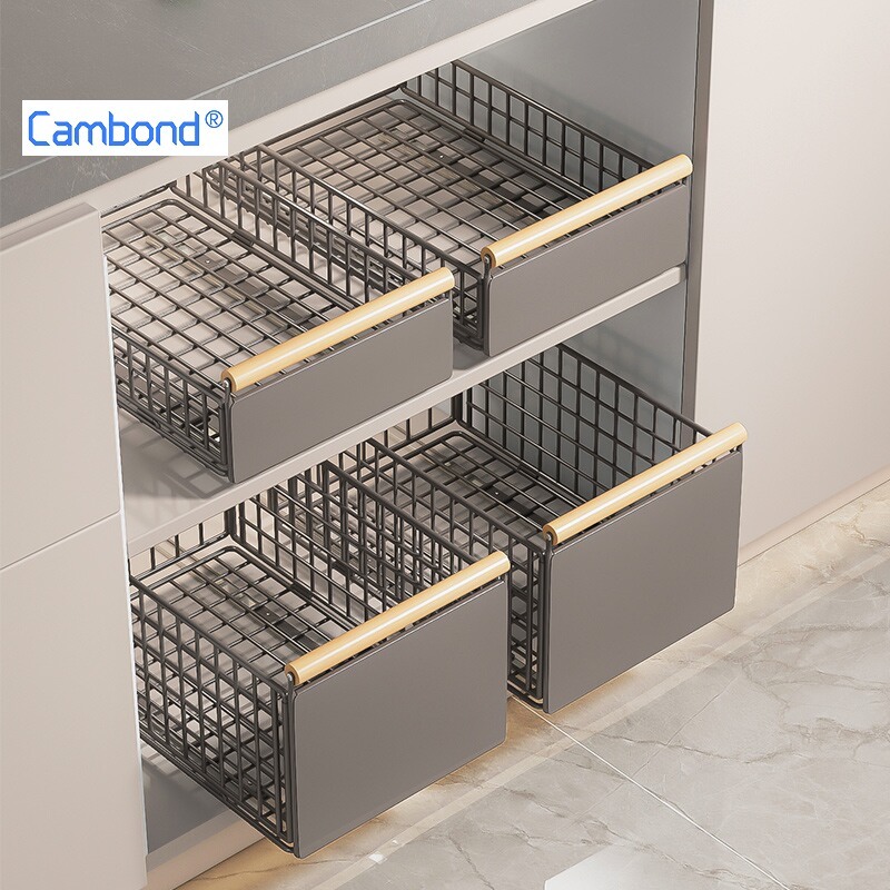 Cambond【Foldable】Pull-out Basket Kitchen Racks Organizer Under Sink ...
