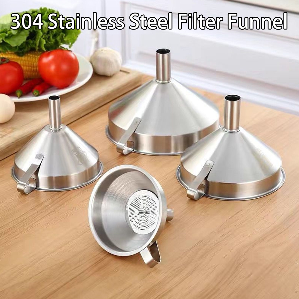 kitchen-304-stainless-steel-funnel-filter-residue-oil-liquid-fluid