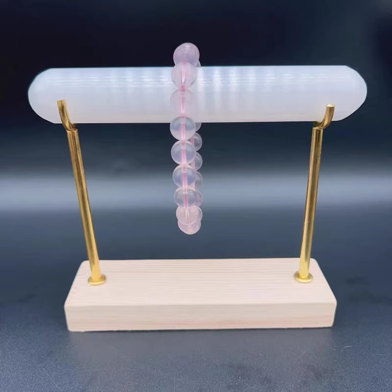 Natural Crystal Moroccan gypsum plaster column plaster bracelet display ...