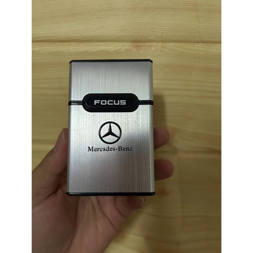 Toyota Cigarette Case Creative Car logo Storage Box Portable Cigarette Case  Card Storage Box Cigarette Case High-End Men's Cigarette Case Storage Box  Benz BMW Volkswagen logo Pattern Storage Box