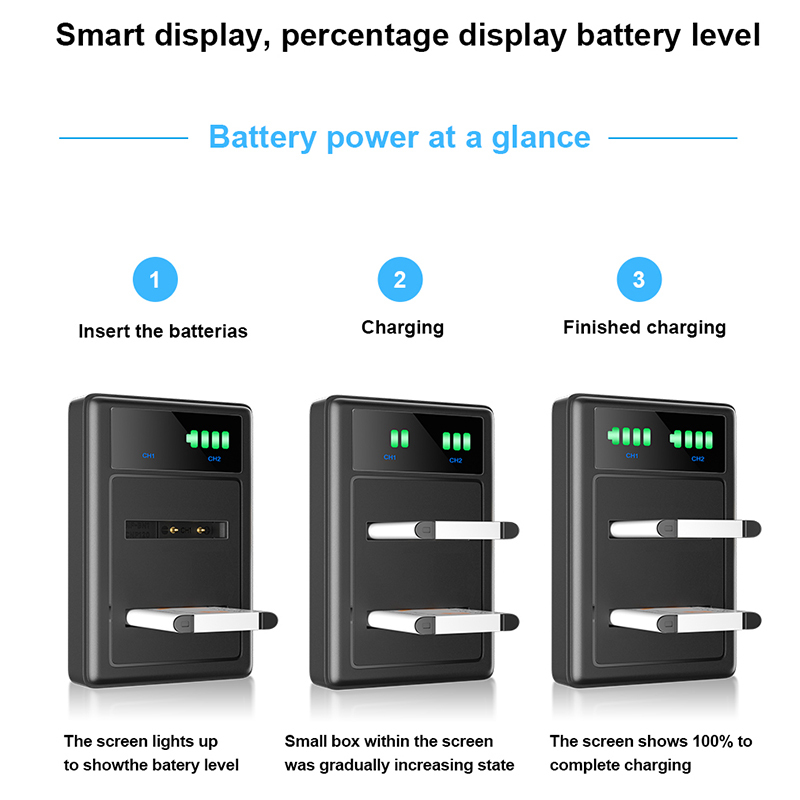 DSTE 2PCS NP-BN1 Batterie Ladegerät Compatible für Sony Cyber-Shot,DSC