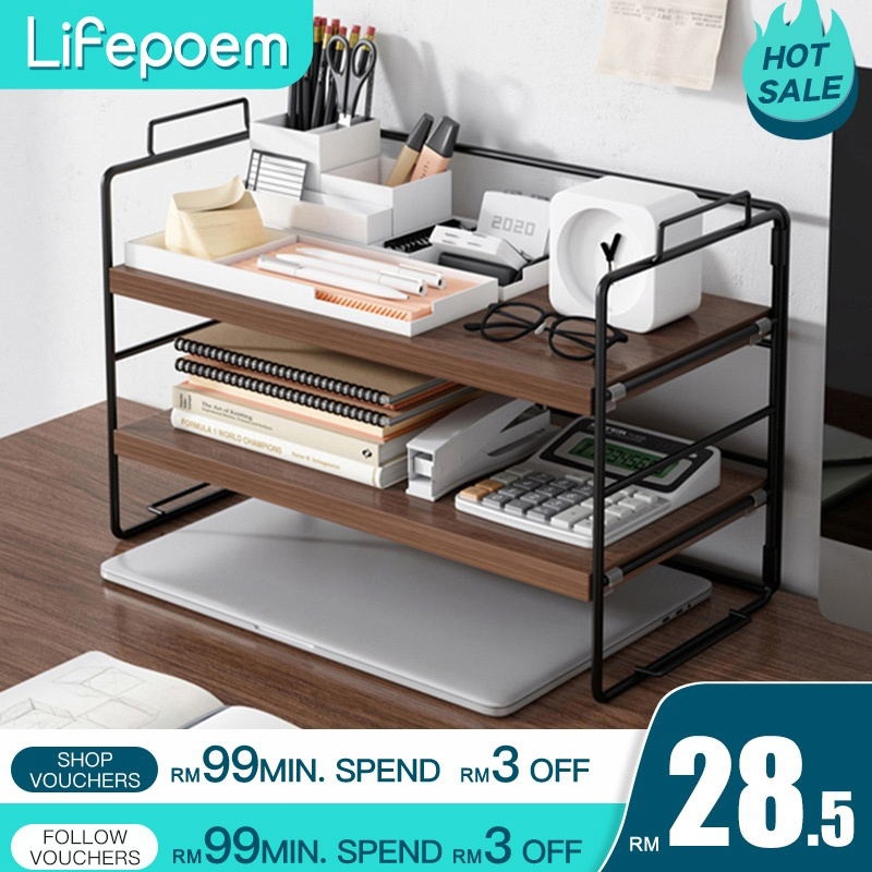 Desktop Rack Book Rack Desk Organizer Magazine Document Table Book ...
