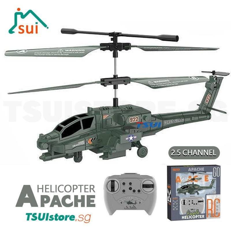 RC Apache Helicopter Plan Toy Remote Control Flying Model Airplane With ...