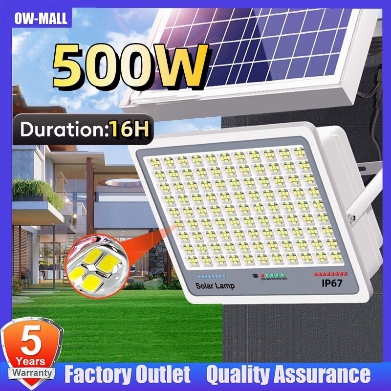 2024 New Solar Spotlight 2500W Lampu Solar Wall Light Solar Light LED ...