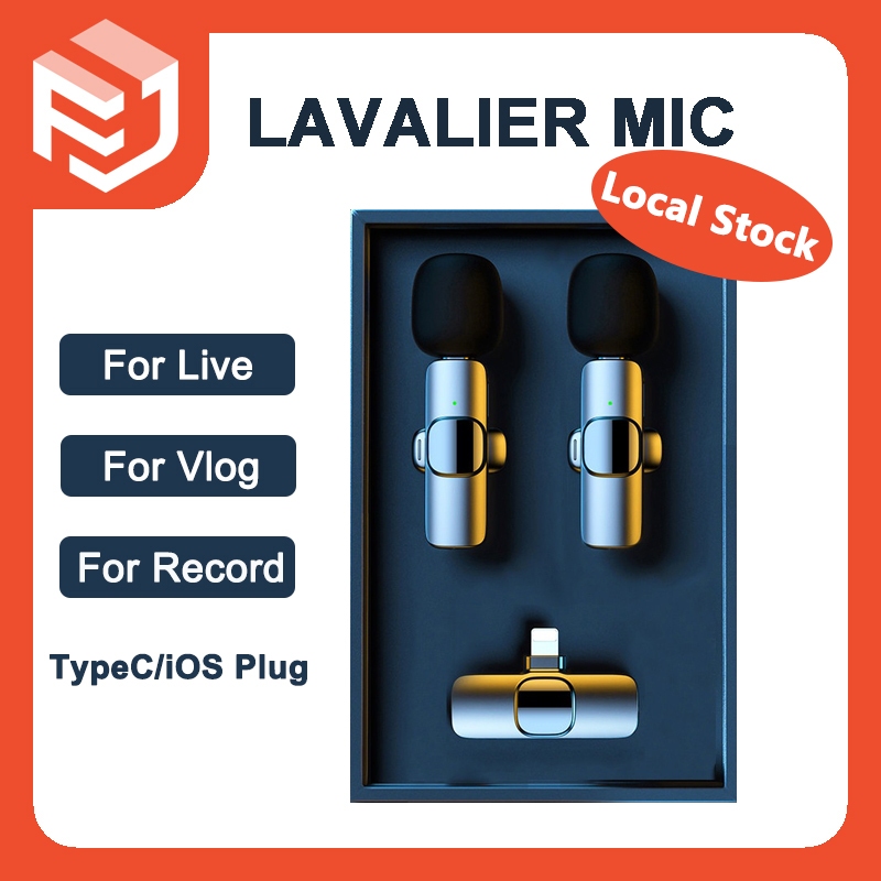 (Local Stock)K9 Wireless Microphone for phone Lavalier Microphone Live ...