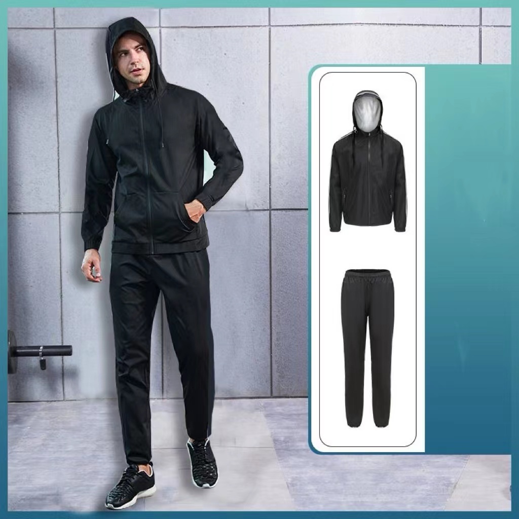 Plus Size M-8XL Heavy Duty Sweat Suit Sauna Suit Exercise Gym Fitness ...