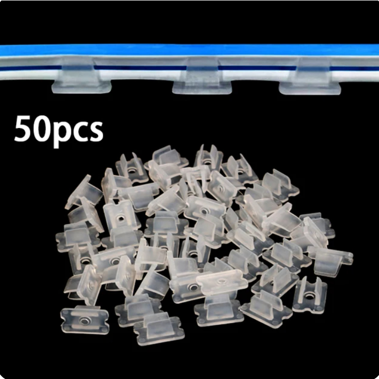 6*12mm Neon Light with Clip Mounting Buckle For 12V 2835 Flexible Neon ...