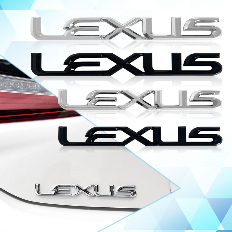 3D Car Emblem ABS Lexus Logo Letter Sticker Trunk Fender Rear Badge ...