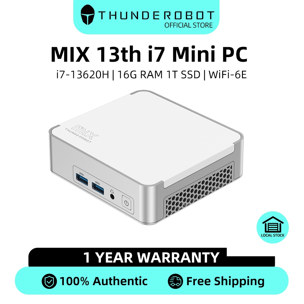 Thunderobot MIX Mini PC, i7-13620H 16G RAM 1T SSD WiFi-6E, 13th Gen i7 ...