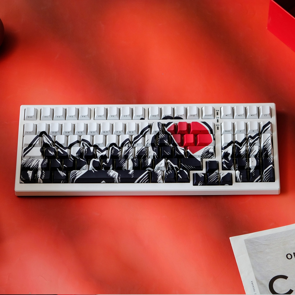 136 Keys The Sun Rises High Keycap Side Print Backlit keycaps Cherry ...