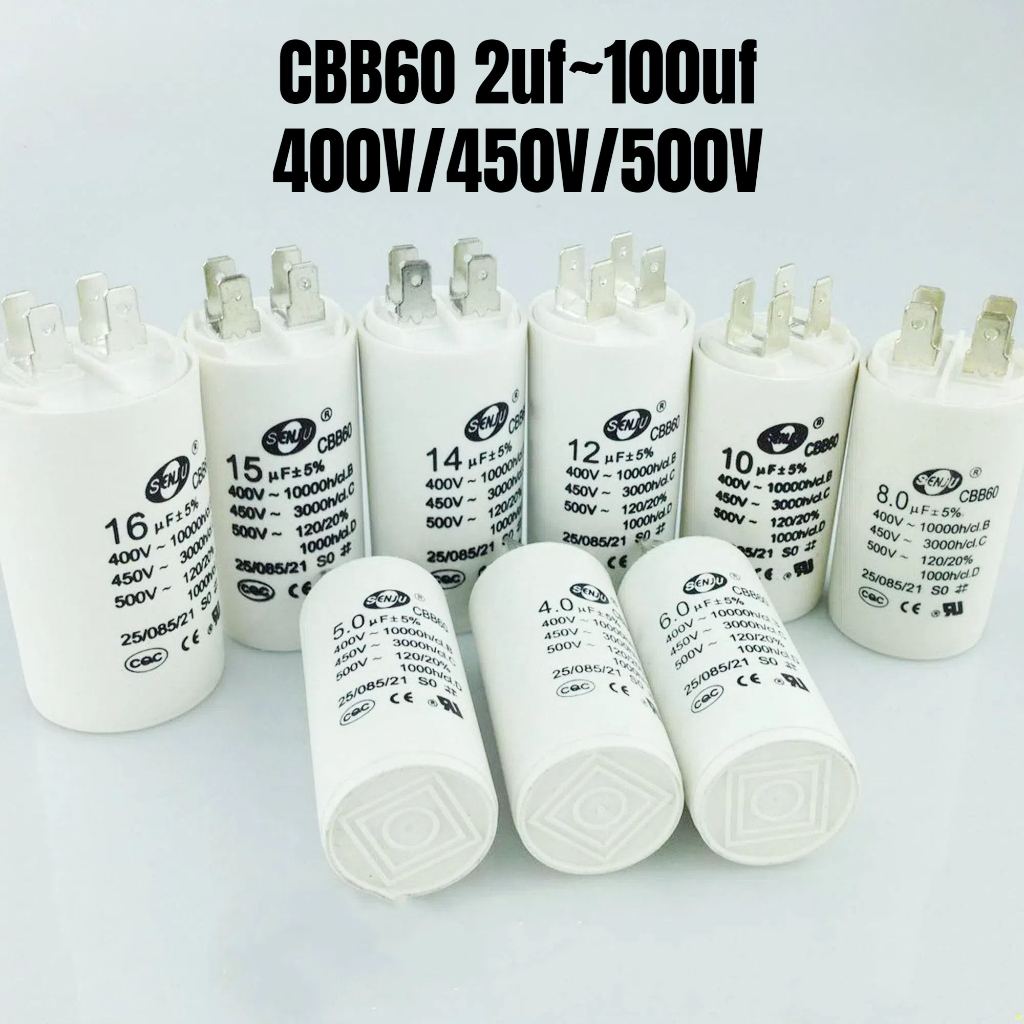 Cbb60 Water Pump Motor Running Capacitor 2.5 uf ～ 100uf 400VAC/450VAC ...