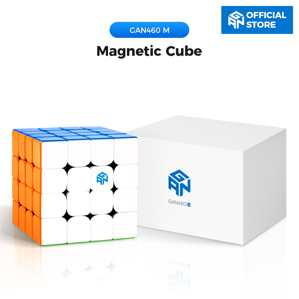 GAN 460 M V2 4x4 Speed Cube Magnetic, Double-Layer Structure Architecture Magnetic Omni 160 Magnets, Anti-Stress Toy for Children/Adults (Matte Version