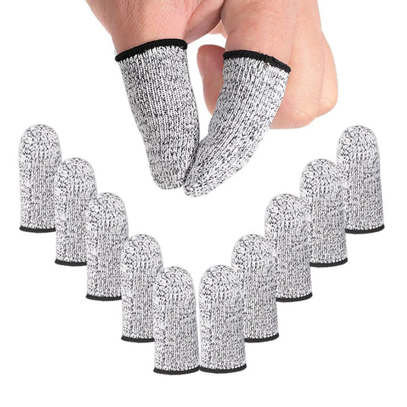 10pcs Cut Resistant Finger Cots Finger Sleeve Protectors Reusable