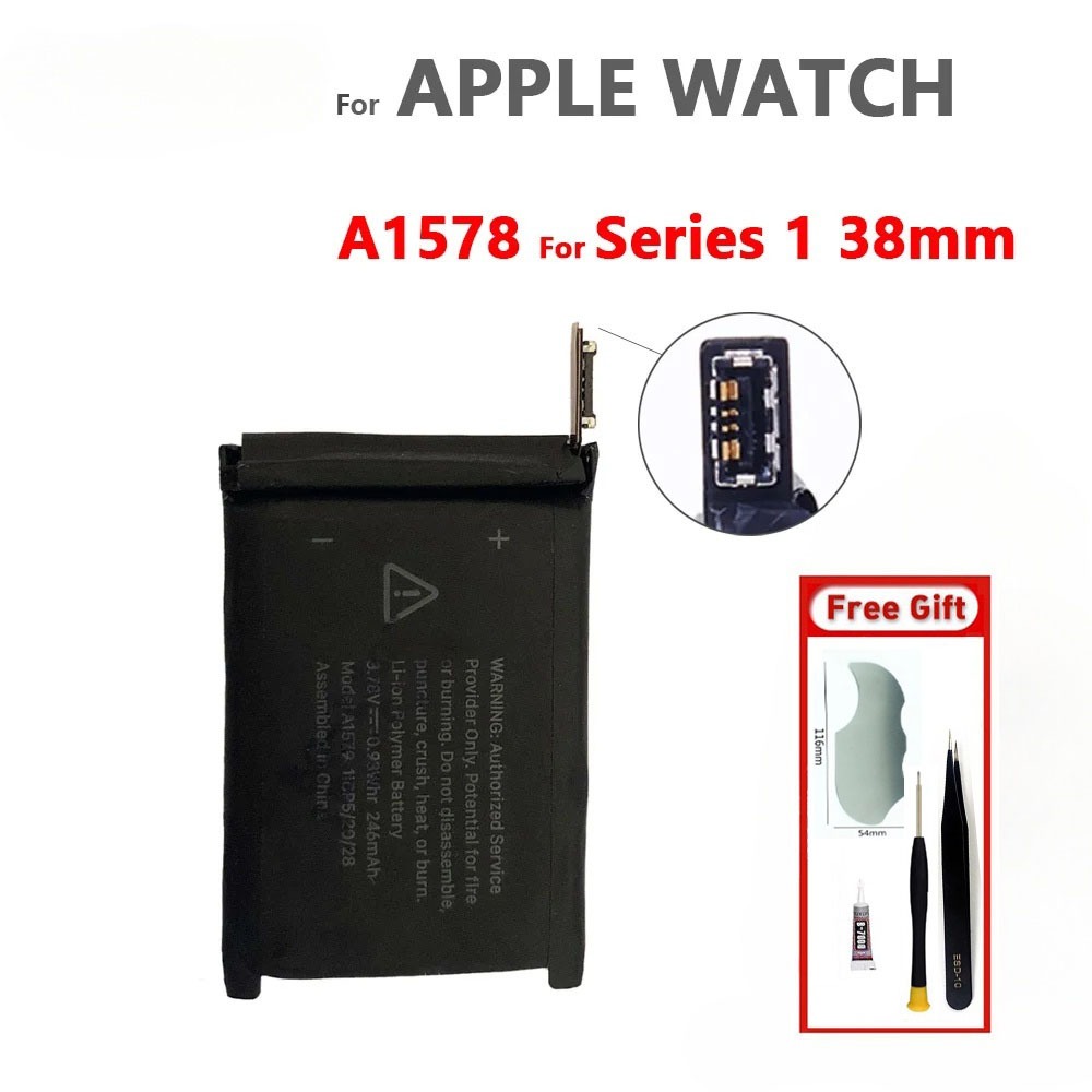 100 Tested Original For Apple Watch Series 1 for Series 1 A1578 A1579 A1554 1st Generation Battery 38mm 42 mm Batteries Free Tools