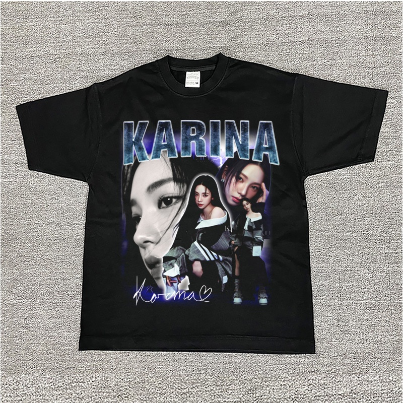 Aespa SM Store Official MD MY WORLD T-Shirt Photocard Karina