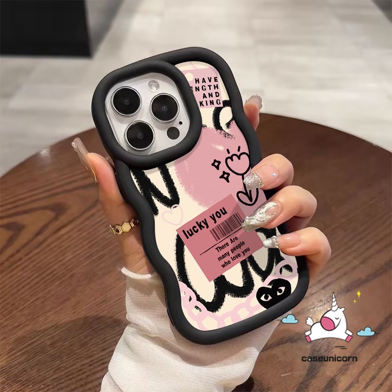 Trend Brand Comme Des Garcons Case Compatible for iPhone 7Plus 14 12 11 13 15 Pro Max XR X 7 6 14 8 Plus XS Max SE 2020 Cartoon Flower Doodle Love Heart Macaron Wavy Edge Soft Case Shopee Malaysia