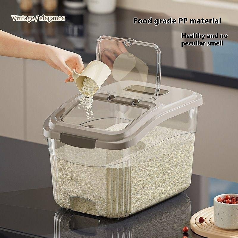 ((Same Day Shipment) Rice Bucket Rice Storage Box Rice Tank Flour ...